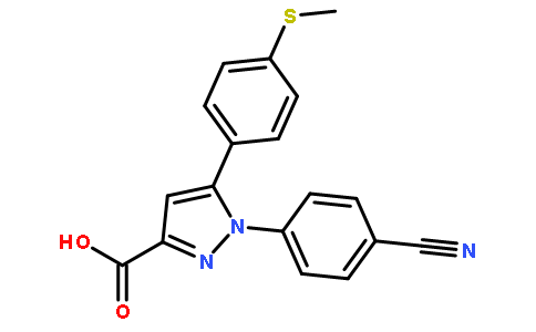 1-(4-氰基苯基)-5-(4-甲基磺酰基-苯基)-1H-吡唑-3-羧酸