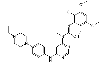 3-(2,6-二氯-3,5-二甲氧基苯基)-1-[6-[[4-(4-乙基哌嗪-1-基)苯基]氨基]嘧啶-4-基]-1-甲基脲