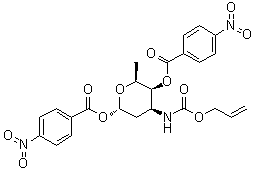 2,3,6-三脱氧-3-[[(2-丙烯基氧基)羰基]氨基]-alpha-L-吡喃来苏己糖 1,4-二(4-硝基苯甲酸)酯