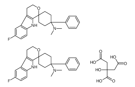6-fluoro-N,N-dimethyl-1'-phenylspiro[4,9-dihydro-3H-pyrano[3,4-b]indole-1,4'-cyclohexane]-1'-amine,2-hydroxypropane-1,2,3-tricarboxylic acid