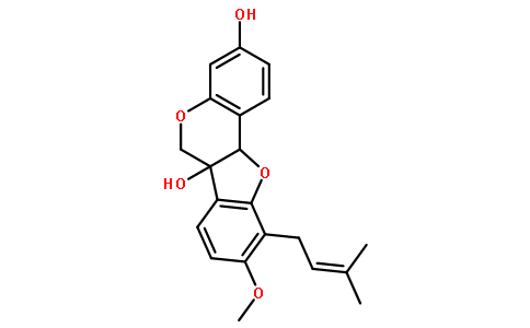(6aS,11aS)-9-甲氧基-10-(3-甲基丁-2-烯-1-基)-6H-[1]苯并呋喃并[3,2-c]色烯-3,6a(11aH)-二醇