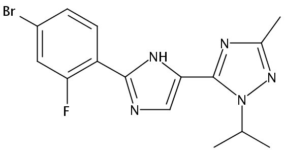 5-[2-(4-溴-2-氟苯基)-1H-咪唑-5-基]-3-甲基-1-(1-甲基乙基)-1H-1,2,4-噻唑