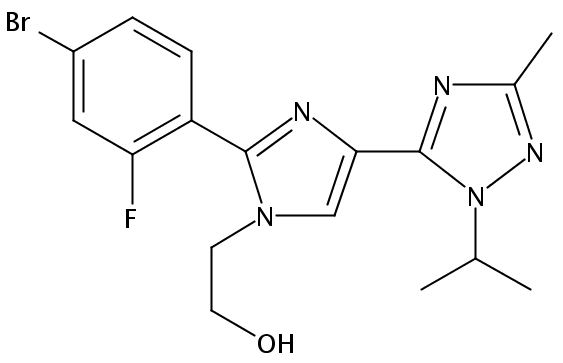 2-(4-溴-2-氟苯基)-4-[3-甲基-1-(1-甲基乙基)-1H-1,2,4-噻唑-5-基]-1H-咪唑-1-乙醇