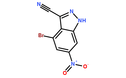 4-溴-6-硝基-1H-吲唑-3-甲腈