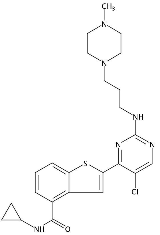 2-[5-氯-2-[[3-(4-甲基-1-哌嗪基)丙基]氨基]-4-嘧啶基]-N-环丙基苯并[b]噻吩-4-甲酰胺