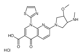7-[(3S,4S)-3-methoxy-4-(methylamino)pyrrolidin-1-yl]-4-oxo-1-(1,3-thiazol-2-yl)-1,8-naphthyridine-3-carboxylic acid