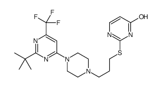 2-[3-[4-[2-tert-butyl-6-(trifluoromethyl)pyrimidin-4-yl]piperazin-1-yl]propylsulfanyl]-1H-pyrimidin-6-one