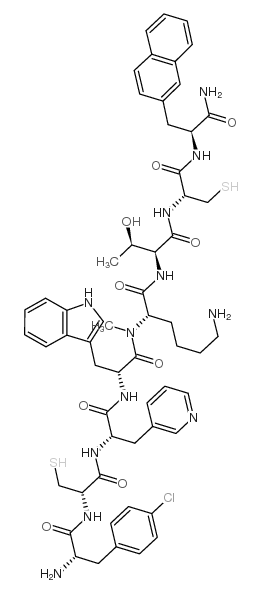 H-p-Chloro-Phe-D-Cys-β-(3-pyridyl)-Ala-D-Trp-N-Me-Lys-Thr-Cys-2-Nal-NH2