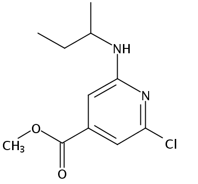 • 4-Pyridinecarboxylic acid, 2-chloro-6-[(1-methylpropyl)amino]-, methyl ester