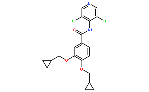 3,4-双(环丙基甲氧基)-n-(3,5-二氯吡啶-4-基)苯甲酰胺