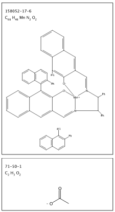 乙酸(1S,2S)-N,N'-双[(Ｒ)-2-羟基-2'-苯基-1,1'-联萘基-3-基亚甲基]-1,2-二苯基乙二胺合锰(III)