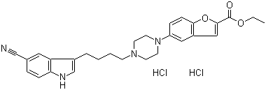 5-[4-[4-(5-氰基-1H-吲哚-3-基)丁基]-1-哌嗪基]-2-苯并呋喃羧酸乙酯盐酸盐