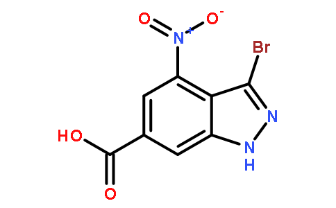 3-溴-4-硝基-1H-吲唑-6-羧酸