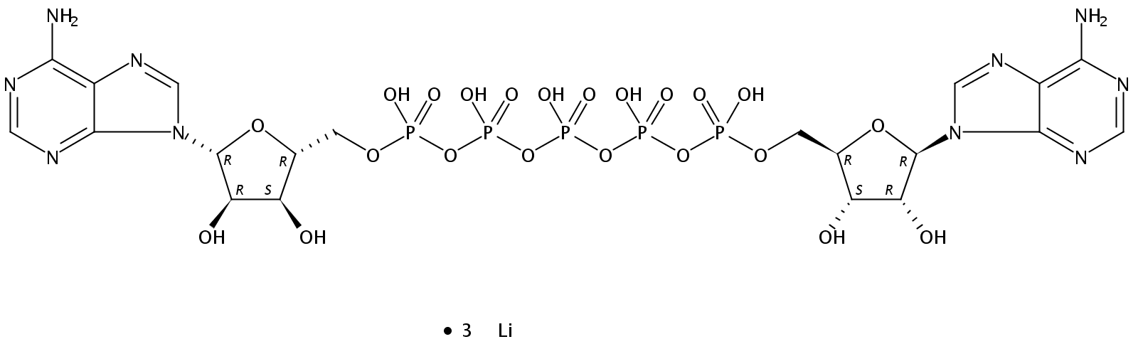 P1,P5-二（腺苷-5’）五磷酸三锂盐