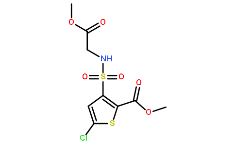 5-氯-3-[N-(甲氧基羰基甲基)氨基磺酰基]-2-噻吩甲酸甲酯