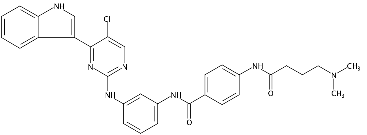 N-[3-[[5-氯-4-(1H-吲哚-3-基)-2-嘧啶]氨基]苯基]-4-[[4-(二甲基氨基)-1-氧代丁基]氨基]苯甲酰胺
