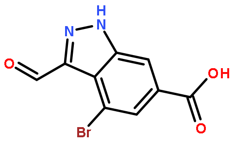 4-溴-3-甲酰基-6-吲唑羧酸