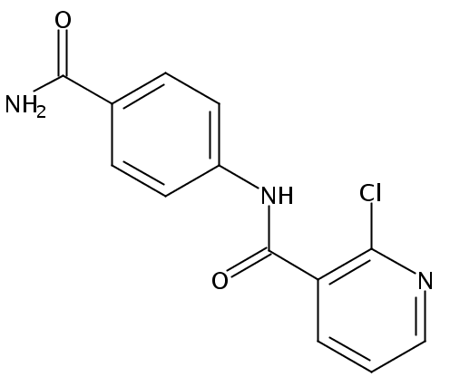 N-(4-aminocarbonylphenyl)-2-chloranyl-pyridine-3-carboxamide