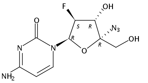 4-氨基-1-(4-C-叠氮基-2-脱氧-2-氟-beta-D-呋喃阿拉伯糖基)-2(1H)-嘧啶酮
