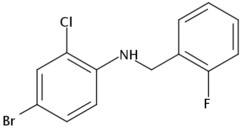 Benzenemethanamine, N-(4-bromo-2-chlorophenyl)-2-fluoro-