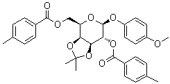 4-甲氧基苯基 3,4-O-(1-甲基亚乙基)-beta-D-吡喃半乳糖苷 2,6-二(4-甲基苯甲酸酯)