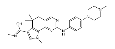 4,5-二氢-n,1,4,4-四甲基-8-[[4-(4-甲基-1-哌嗪)苯基]氨基]-1H-吡唑并[4,3-h]喹唑啉-3-羧酰胺