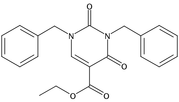 Ethyl 1,3-dibenzyl-2,4-dioxo-1,2,3,4-tetrahydropyrimidine-5-carboxylate