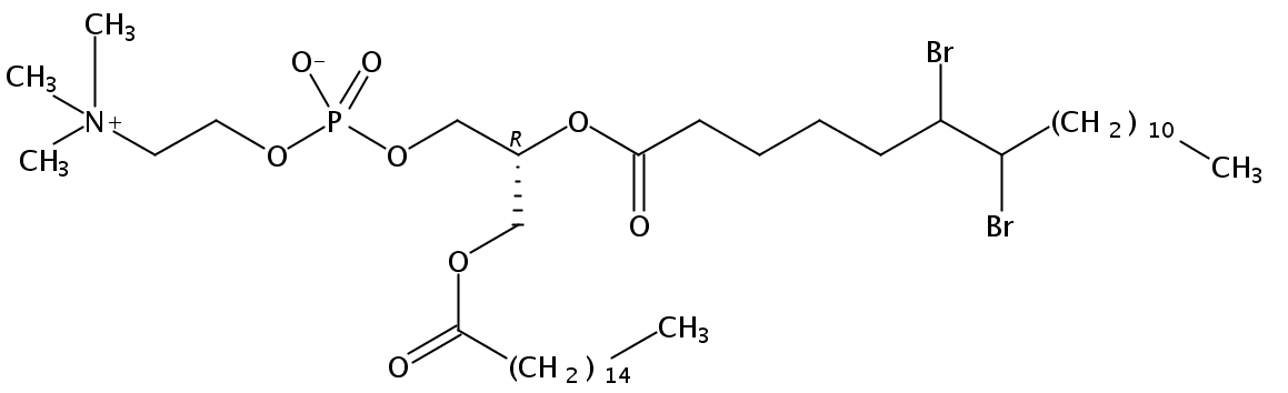 1-palmitoyl-2-(6,7-dibromo)stearoyl-sn-glycero-3-phosphocholine