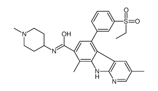 5-[3-(乙基磺酰基)苯基]-3,8-二甲基-N-(1-甲基-4-哌啶基)-9H-吡啶并[2,3-b]吲哚-7-羧酰胺