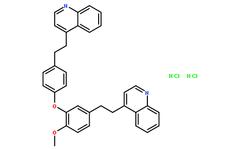 4-[2-(4-{2-Methoxy-5-[2-(4-quinolinyl)ethyl]phenoxy}phenyl)ethyl] quinoline dihydrochloride
