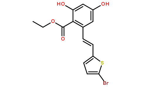 Ethyl 2-[(E)-2-(5-bromo-2-thienyl)vinyl]-4,6-dihydroxybenzoate
