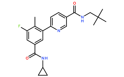 6-[5-(环丙基氨基甲酰基)-3-氟-2-甲基苯基]-N-(2,2-二甲基丙基)吡啶-3-甲酰胺