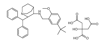 (2S,3S)-2-benzhydryl-N-[(5-tert-butyl-2-methoxyphenyl)methyl]-1-azabicyclo[2.2.2]octan-3-amine,2-hydroxypropane-1,2,3-tricarboxylic acid