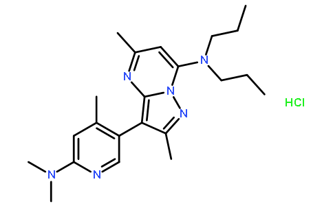 3-(6-(二甲基氨基)-4-甲基吡啶-3-基)-2,5-二甲基-N,N-二丙基吡唑并[1,5-a]嘧啶-7-胺盐酸盐