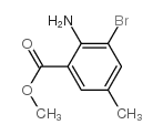 2-amino-3-bromo-5-methylbenzoic acid, methyl ester