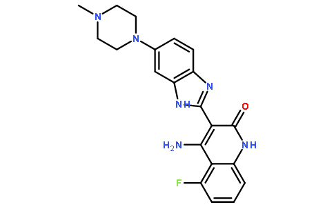 4-Amino-5-fluoro-3-[6-(4-methyl-1-piperazinyl)-1H-benzimidazol-2- yl]-2(1H)-quinolinone