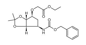 Acetic acid, 2-[[(3aR,4S,6R,6aS)-tetrahydro-2,2-dimethyl-6-[[(phenylmethoxy)carbonyl]amino]-4H-cyclopenta-1,3-dioxol-4-yl]oxy]-, ethyl ester