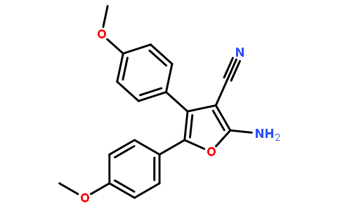 2-氨基-4,5-二(4-甲氧苯基)呋喃-3-甲腈