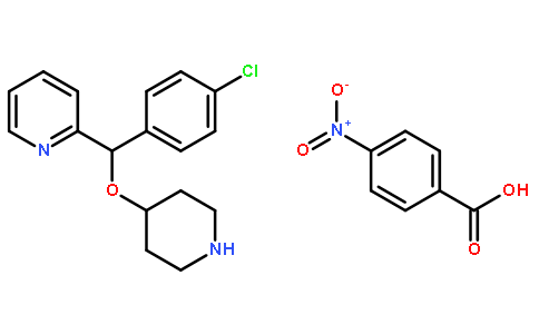 2-[(4-氯苯基)(哌啶-4-基氧基)甲基]吡啶,4-硝基苯甲酸