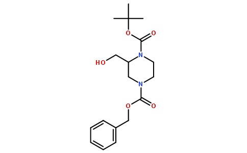 4-苄基 1-叔丁基 2-(羟基甲基)哌嗪-1,4-二羧酸