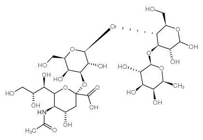 α-Neu-5Ac-(2→3)-β-D-Gal-(1→4)-(α-Fuc-[1→3])-Glc