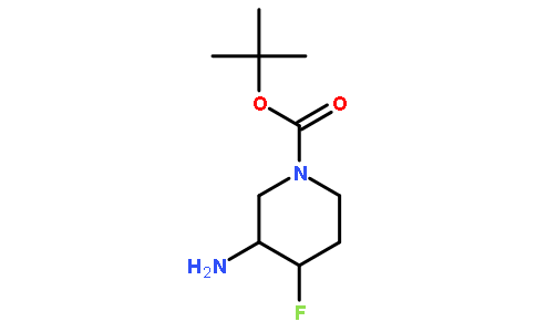 2-Methyl-2-propanyl (3S,4R)-3-amino-4-fluoro-1-piperidinecarboxyl ate