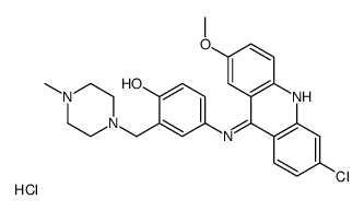 4-[(6-chloro-2-methoxyacridin-10-ium-9-yl)amino]-2-[(4-methylpiperazin-1-yl)methyl]phenol,chloride