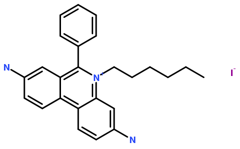 5-hexyl-6-phenylphenanthridin-5-ium-3,8-diamine,iodide