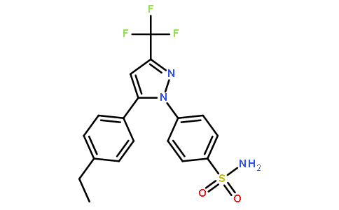 苯磺酰胺并,4-[5-(4-乙基苯基)-3-(三氟甲基)-1H-吡唑-1-基]-