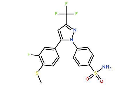 苯磺酰胺,4-[5-[3-氟-4-(甲硫基)苯基]-3-(三氟甲基)-1H-吡唑-1-基]-