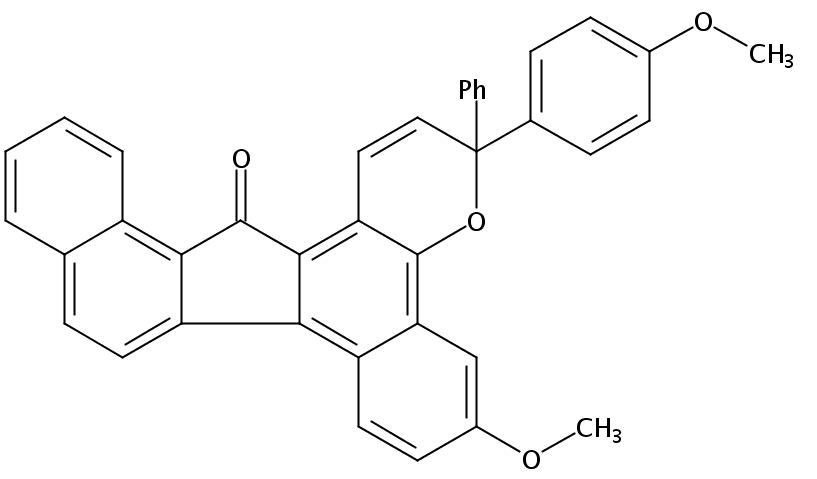 3-甲氧基-6-(4-甲氧苯基)-6-苯基-二苯并[3,4:7,8]芴酮[2,1-b]吡喃-9(6H)-酮