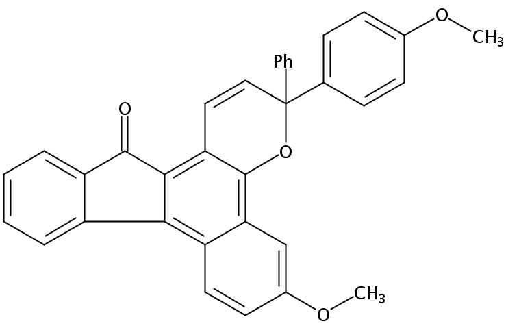 6-甲氧基-3-(4-甲氧苯基)-3-苯基苯并[h]茚[2,1-f]苯并哌喃-13(3H)-酮