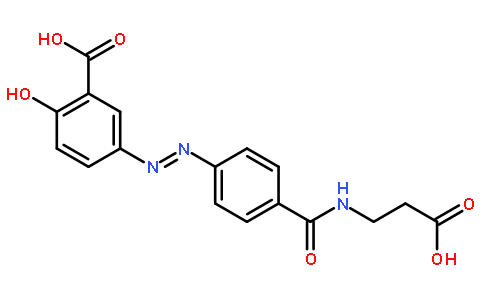 (E)-5-[[4-(2-羧乙基)氨基甲酰基]苯偶氮基]水杨酸