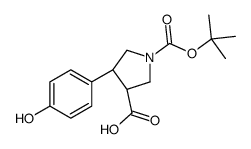 (3R,4S)-4-(4-hydroxyphenyl)-1-[(2-methylpropan-2-yl)oxycarbonyl]pyrrolidine-3-carboxylic acid